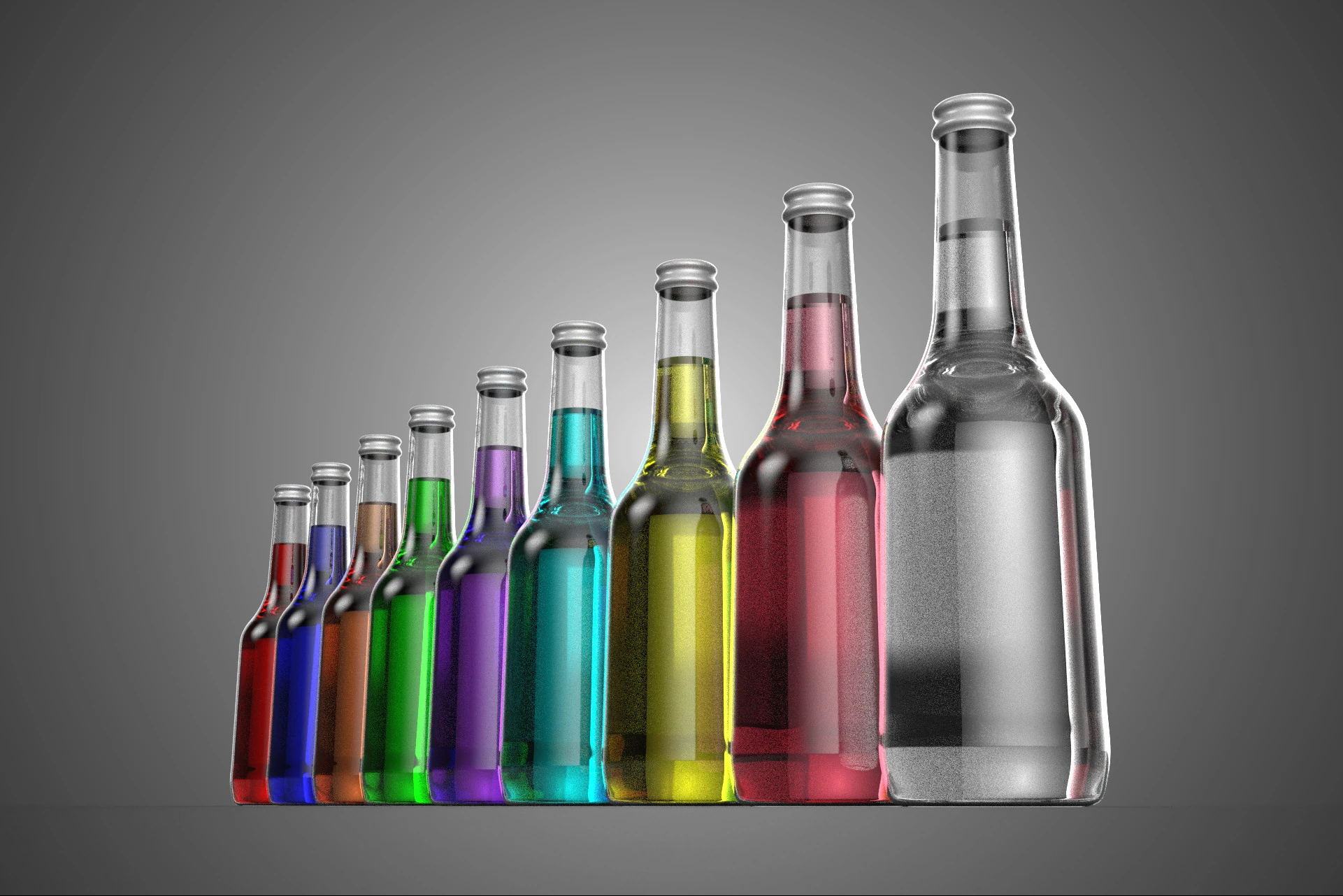 NON-ALCOHOLIC PURE REFRESHMENT FLAVOR BEVERAGE SOFT DRINK BOTTLE 3D Model .c4d .max .obj .3ds .fbx .stl .blend 