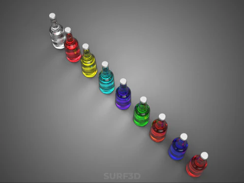 NON-ALCOHOLIC PURE REFRESHMENT FLAVOR BEVERAGE SOFT DRINK BOTTLE 3D Model