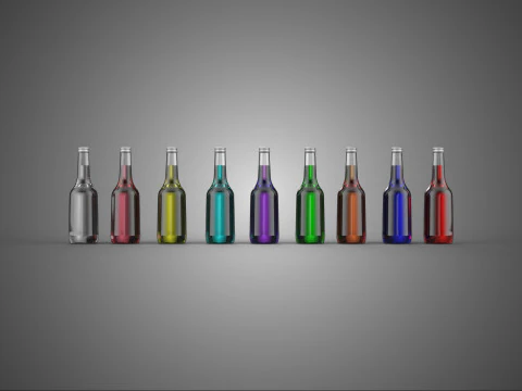 NON-ALCOHOLIC PURE REFRESHMENT FLAVOR BEVERAGE SOFT DRINK BOTTLE 3D Model