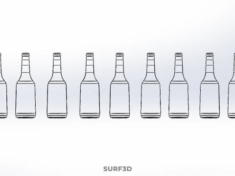 NON-ALCOHOLIC PURE REFRESHMENT FLAVOR BEVERAGE SOFT DRINK BOTTLE 3D Model