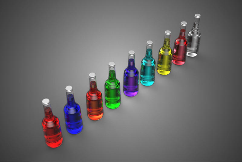 BEBIDA SIN ALCOHOL CERO BEBIDA LÍQUIDA BOTELLA DE CRISTAL Modelo 3D .c4d .max .obj .3ds .fbx .stl .blend
