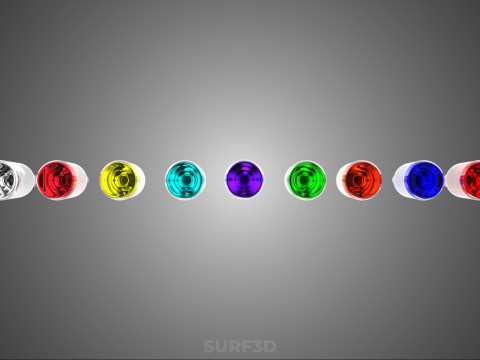 BEBIDA SIN ALCOHOL CERO BEBIDA LÍQUIDA BOTELLA DE CRISTAL Modelo 3D