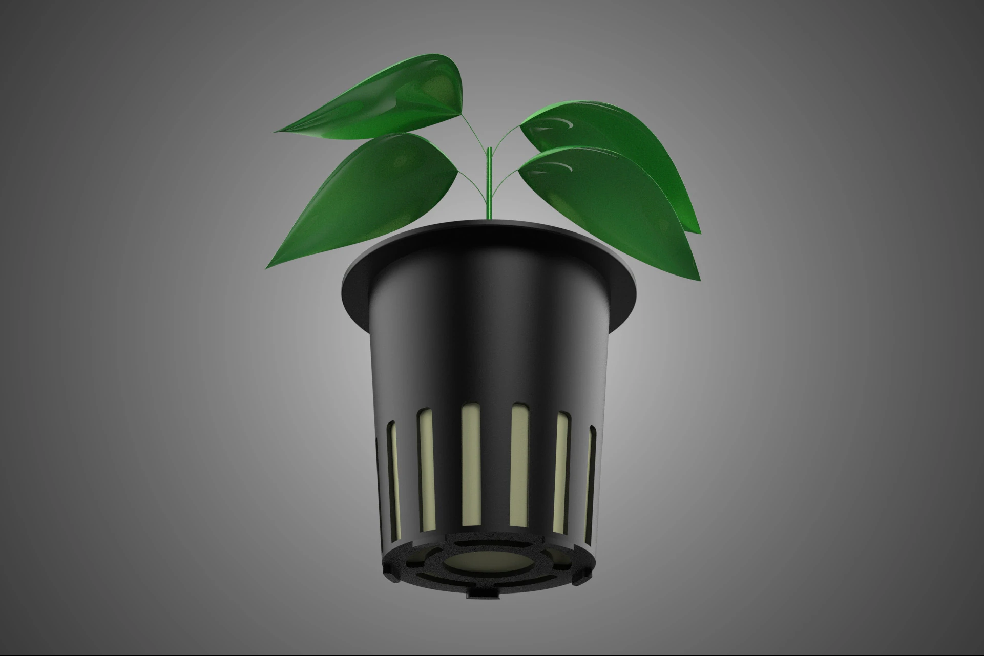 SOIL FREE SOILLESS HYDROPONIC NET POT CUP SEEDLING YOUNG PLANT 3D Model .c4d .max .obj .3ds .fbx .stl .blend 