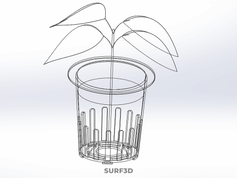 SOIL FREE SOILLESS HYDROPONIC NET POT CUP SEEDLING YOUNG PLANT 3D Model