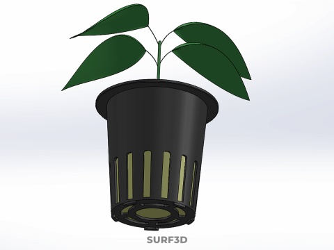 SOIL FREE SOILLESS HYDROPONIC NET POT CUP SEEDLING YOUNG PLANT 3D Model