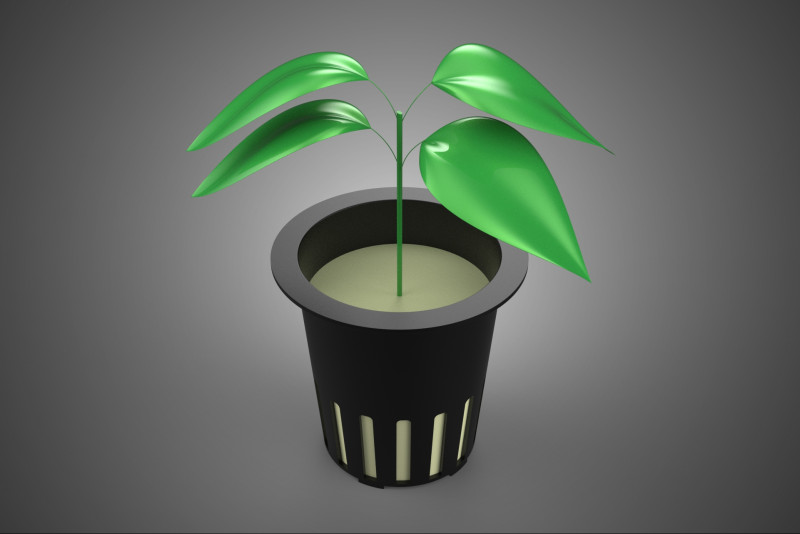 PLANT HYDROPONIC NET POT CUP MESH MEDIUM ROCKWOOL FOAM SPONGE PU 3D Model .c4d .max .obj .3ds .fbx .stl .blend 