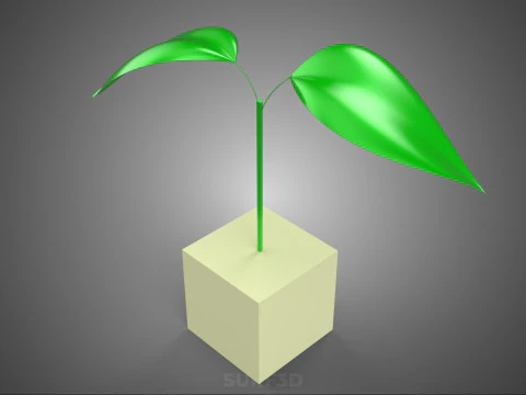 HORTICULTURAL POLYURETHANE MEDIA FOAM SPONGE ROCKWOOL PU PLANT 3D Model