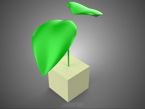 KÜP KÜP BLOK SÜNGER ORTA HİDROPONİK FİDE KÜÇÜK BİR BİTKİ 3D Model