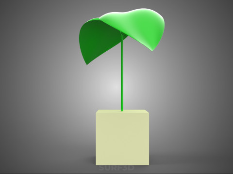 KÜP KÜP BLOK SÜNGER ORTA HİDROPONİK FİDE KÜÇÜK BİR BİTKİ 3D Model