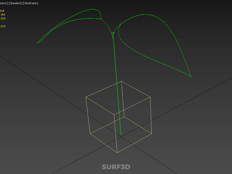 KÜP KÜP BLOK SÜNGER ORTA HİDROPONİK FİDE KÜÇÜK BİR BİTKİ 3D Model