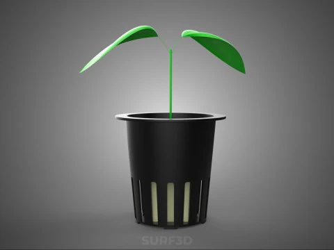 ROCKWOOL FOAM SPONGE PU PLANT HYDROPONIC NET POT CUP MESH MEDIUM 3D Model