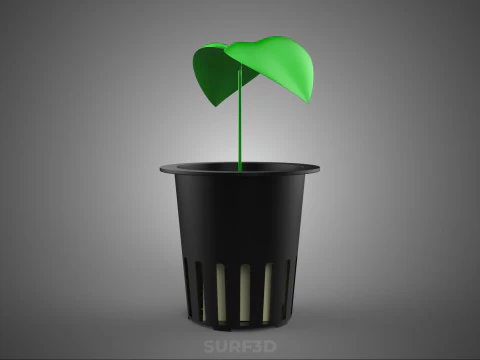 ROCKWOOL FOAM SPONGE PU PLANT HYDROPONIC NET POT CUP MESH MEDIUM 3D Model