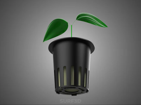 ROCKWOOL FOAM SPONGE PU PLANT HYDROPONIC NET POT CUP MESH MEDIUM 3D Model
