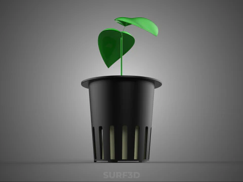 ROCKWOOL FOAM SPONGE PU PLANT HYDROPONIC NET POT CUP MESH MEDIUM 3D Model
