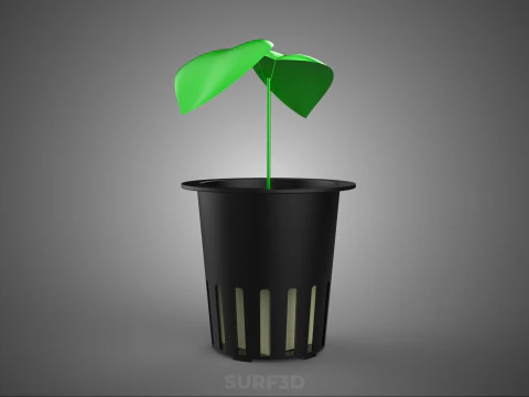 ROCKWOOL FOAM SPONGE PU PLANT HYDROPONIC NET POT CUP MESH MEDIUM 3D Model