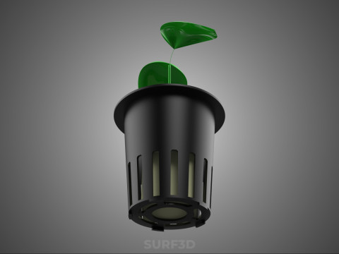 ROCKWOOL 폼 스폰지 PU 식물 수경 네트 냄비 컵 메쉬 미디엄 3D 모델