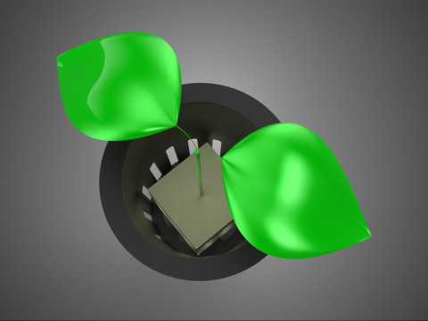 CUBIC CUBE BLOCK SPONGE MEDIUM HYDROPONIC PLANT CROP NET POT CUP 3D Model