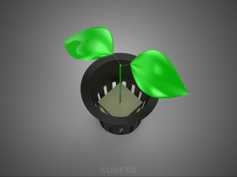 BLOCO DE CUBO CÚBICO ESPONJA MÉDIA PLANTA HIDROPÔNICA CULTURA REDE POTE COPO Modelo 3D