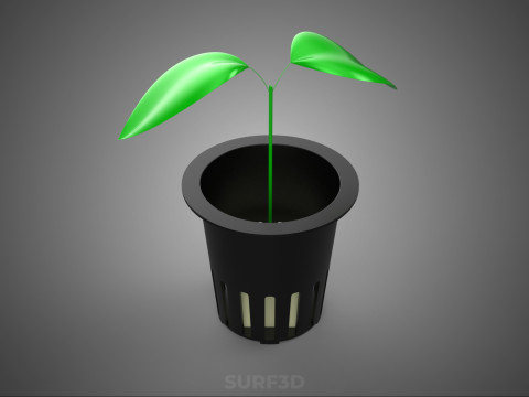 BLOCO DE CUBO CÚBICO ESPONJA MÉDIA PLANTA HIDROPÔNICA CULTURA REDE POTE COPO Modelo 3D