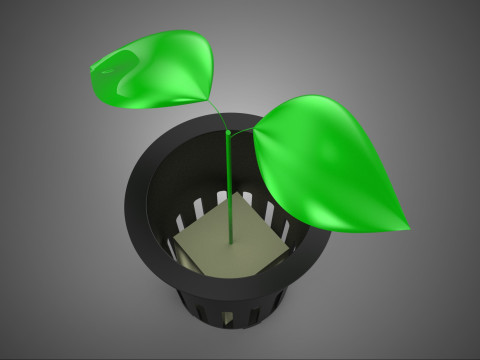 BLOCO DE CUBO CÚBICO ESPONJA MÉDIA PLANTA HIDROPÔNICA CULTURA REDE POTE COPO Modelo 3D