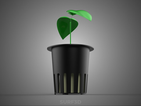 BLOCO DE CUBO CÚBICO ESPONJA MÉDIA PLANTA HIDROPÔNICA CULTURA REDE POTE COPO Modelo 3D