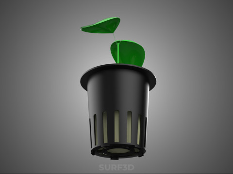 BLOCO DE CUBO CÚBICO ESPONJA MÉDIA PLANTA HIDROPÔNICA CULTURA REDE POTE COPO Modelo 3D