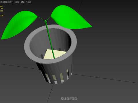 BLOCO DE CUBO CÚBICO ESPONJA MÉDIA PLANTA HIDROPÔNICA CULTURA REDE POTE COPO Modelo 3D