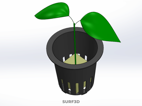 BLOCO DE CUBO CÚBICO ESPONJA MÉDIA PLANTA HIDROPÔNICA CULTURA REDE POTE COPO Modelo 3D