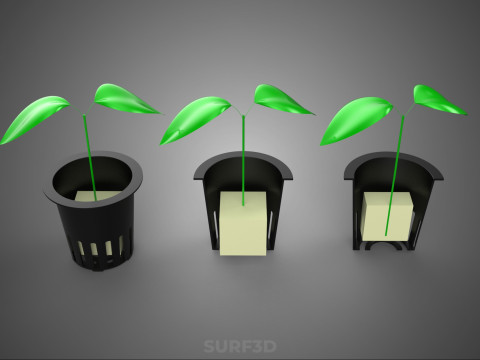 KESİT NET SAKSI TAŞ YÜNÜ SÜNGER KÖPÜK KÜP BİTKİ ÜRÜN TOHUMU 3D Model