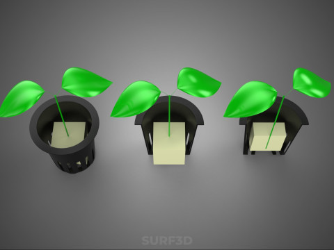 KESİT NET SAKSI TAŞ YÜNÜ SÜNGER KÖPÜK KÜP BİTKİ ÜRÜN TOHUMU 3D Model