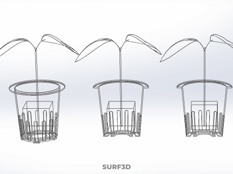 KESİT NET SAKSI TAŞ YÜNÜ SÜNGER KÖPÜK KÜP BİTKİ ÜRÜN TOHUMU 3D Model