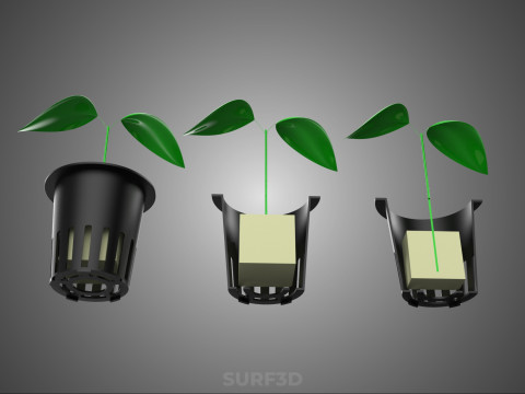 VASETTO A RETE IN SCHIUMA DI SPUGNA PER PIANTE IN TAGLIATO IDROPONICO AEROPONICO Modello 3D