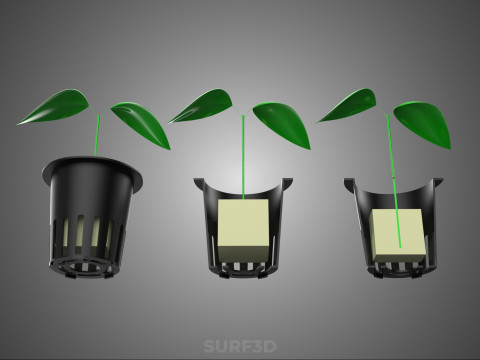 VASETTO A RETE IN SCHIUMA DI SPUGNA PER PIANTE IN TAGLIATO IDROPONICO AEROPONICO Modello 3D