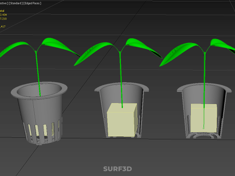 VASETTO A RETE IN SCHIUMA DI SPUGNA PER PIANTE IN TAGLIATO IDROPONICO AEROPONICO Modello 3D
