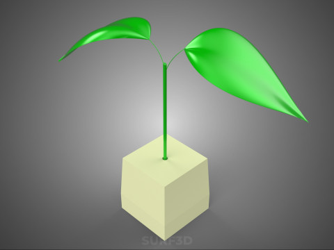 STANDARD-GELBER SCHAUMSCHAUM-SCHWAMM-BLOCK-STEINWOLLE-STEINWOLLE-STARTERTOPF 3D Modell