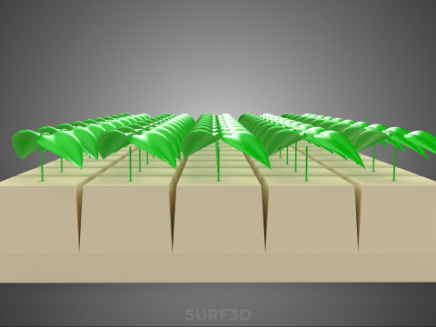 FELS STEIN WOLLE SCHAUM SCHWAMM GERMINATIONSSCHALE PFLANZE CROP MAT CUBE 3D Modell