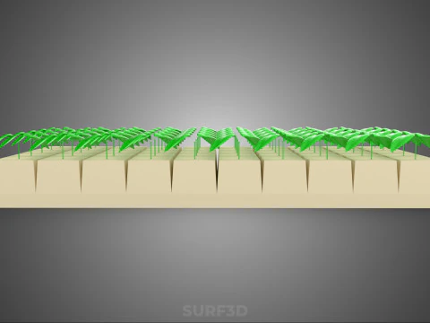 КАМЕННАЯ ВЕРТА ПЕНА ГУБКА ПОДДОН ДЛЯ ПРОРАЩИВАНИЯ РАСТЕНИЙ КОВРИК ДЛЯ РАСТЕНИЙ КУБ 3D Модель