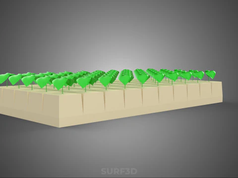 CUBE BLOCK ГУБКА СРЕДНЯЯ ГИДРОПОНИЧЕСКАЯ НАБОР ДЛЯ РАССАЖИ ИЗ КАМЕННОЙ ВАТЫ 3D Модель