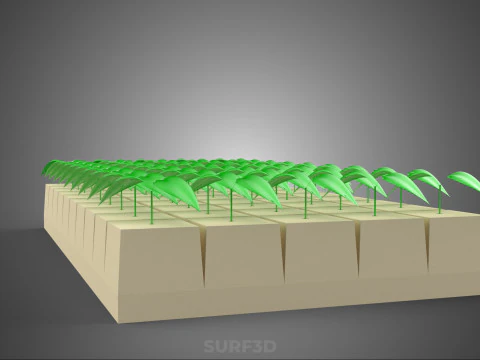 CUBE BLOCK ГУБКА СРЕДНЯЯ ГИДРОПОНИЧЕСКАЯ НАБОР ДЛЯ РАССАЖИ ИЗ КАМЕННОЙ ВАТЫ 3D Модель