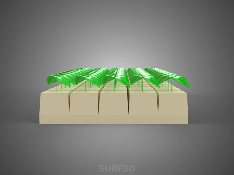 CUBE BLOCK ГУБКА СРЕДНЯЯ ГИДРОПОНИЧЕСКАЯ НАБОР ДЛЯ РАССАЖИ ИЗ КАМЕННОЙ ВАТЫ 3D Модель