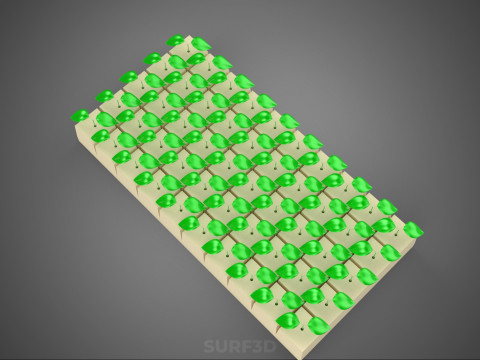 CUBE BLOCK ГУБКА СРЕДНЯЯ ГИДРОПОНИЧЕСКАЯ НАБОР ДЛЯ РАССАЖИ ИЗ КАМЕННОЙ ВАТЫ 3D Модель