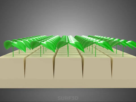 CUBE BLOCK ГУБКА СРЕДНЯЯ ГИДРОПОНИЧЕСКАЯ НАБОР ДЛЯ РАССАЖИ ИЗ КАМЕННОЙ ВАТЫ 3D Модель