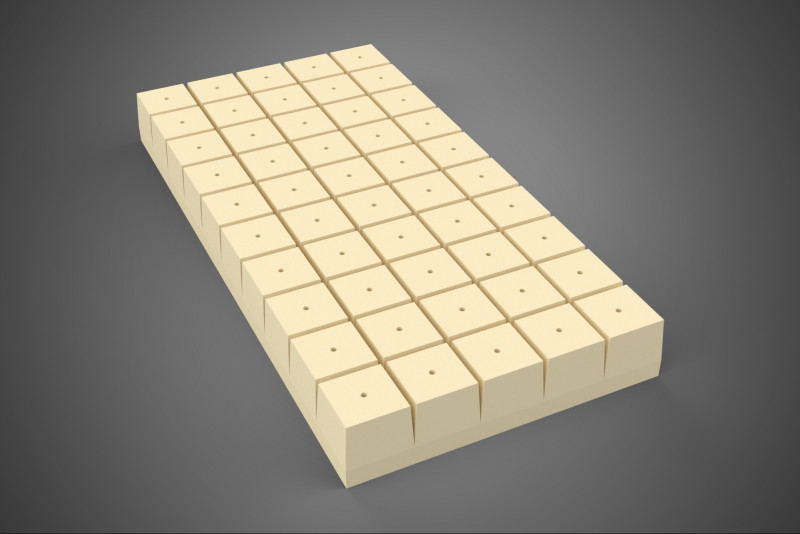 ミネラルウール基質トレイ 水耕栽培 エアロポニックシードの開始 3Dモデル .c4d .max .obj .3ds .fbx .stl .blend