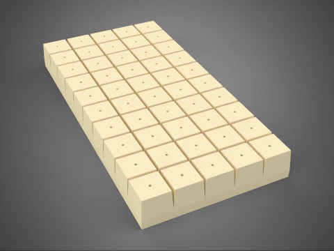 PODŁOŻE Z WEŁNY MINERALNEJ HYDROPONICZNY AEROPONICZNY ROZRUCH NASION Model 3D