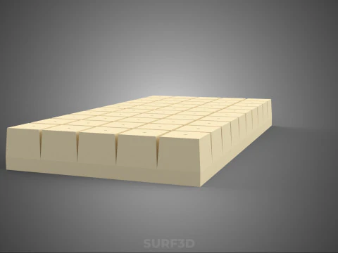 ПОДЛОК ИЗ МИНЕРАЛЬНОЙ ВАТЫ ГИДРОПОННЫЙ АЭРОПОННЫЙ ЗАПУСК ПОСЕВА 3D Модель