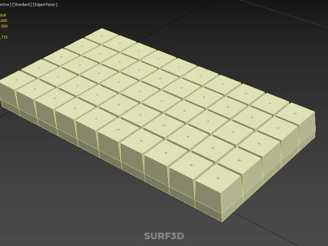 ПОДЛОК ИЗ МИНЕРАЛЬНОЙ ВАТЫ ГИДРОПОННЫЙ АЭРОПОННЫЙ ЗАПУСК ПОСЕВА 3D Модель