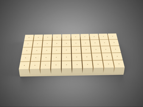 STANDART TAŞ YÜNÜ TAŞ TAŞI KÖPÜK SÜNGER BLOK TEPSİ TESİSİ ORTA 3D Model