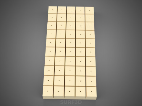 СТАНДАРТНЫЙ ПОДДОН ДЛЯ ЗАВОДА ROCKWOOL ROCKSTONE FOAM ГУБКА СРЕДНИЙ 3D Модель