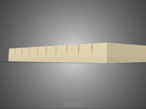 СТАНДАРТНЫЙ ПОДДОН ДЛЯ ЗАВОДА ROCKWOOL ROCKSTONE FOAM ГУБКА СРЕДНИЙ 3D Модель