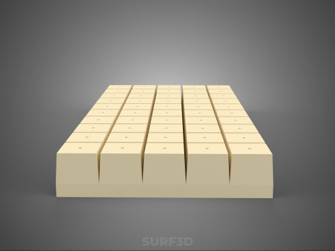 СТАНДАРТНЫЙ ПОДДОН ДЛЯ ЗАВОДА ROCKWOOL ROCKSTONE FOAM ГУБКА СРЕДНИЙ 3D Модель